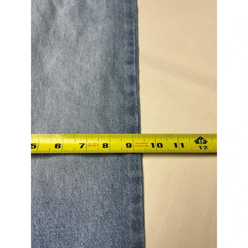 Levis SilverTab 94 Baggy Jeans Distressed Light Wash Blue Denim Womens W28 L31 - Picture 13 of 14